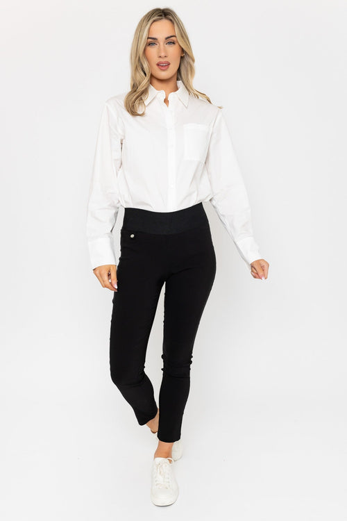 Straight Leg Bengaline Pant in Black
