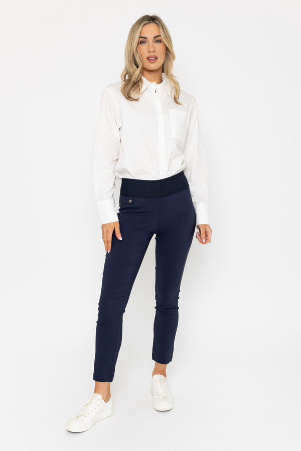 Carraig Donn Straight Leg Bengaline Pant in Navy