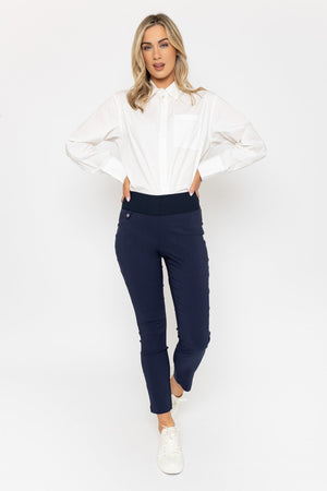Carraig Donn Straight Leg Bengaline Pant in Navy