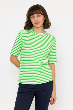 Stripe Jersey Top in Green