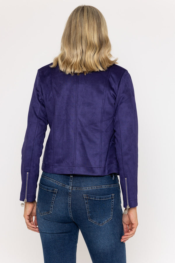 Carraig Donn Suede Camilla Jacket in Navy