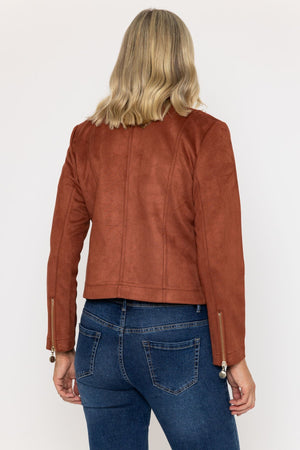 Carraig Donn Suede Camilla Jacket in Rust