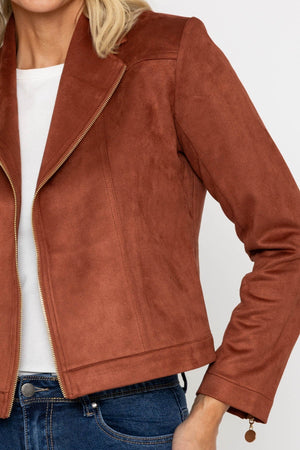 Carraig Donn Suede Camilla Jacket in Rust