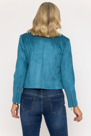 Carraig Donn Suede Camilla Jacket in Teal
