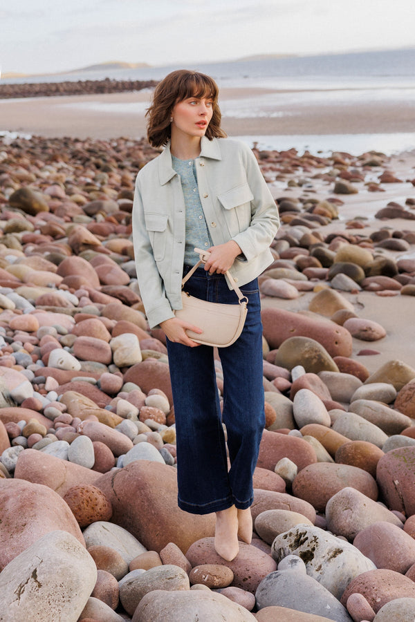 Carraig Donn Suedette Shacket in Mint