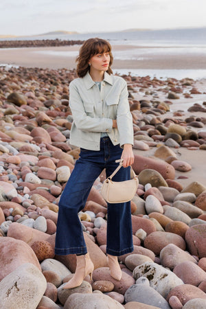 Carraig Donn Suedette Shacket in Mint
