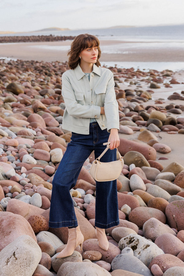 Carraig Donn Suedette Shacket in Mint