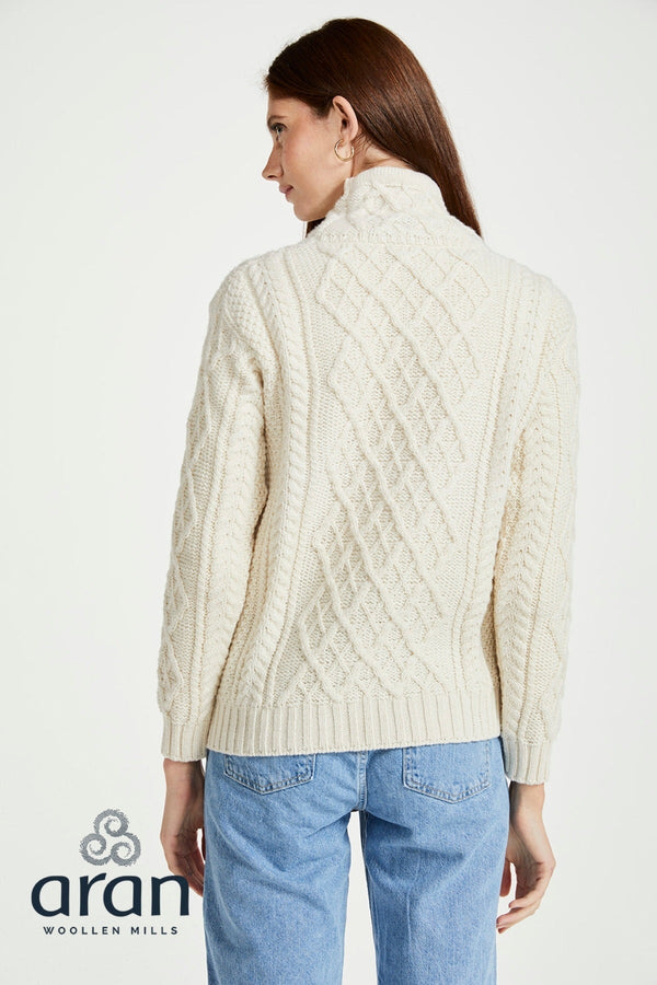 Carraig Donn Super Soft Drawstring Sweater in Cream