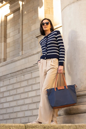 Carraig Donn Tailored Wide Leg Trouser in Camel