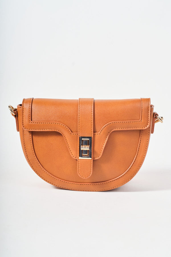 Carraig Donn Tan Brown Flap Crossbody Bag
