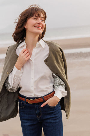 Carraig Donn Tan Brown Round Buckle Belt - Size S/M