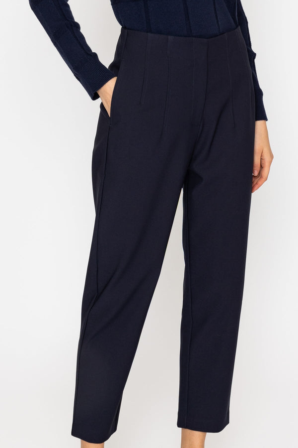 Carraig Donn Tapered Ankle Grazer Trousers Navy