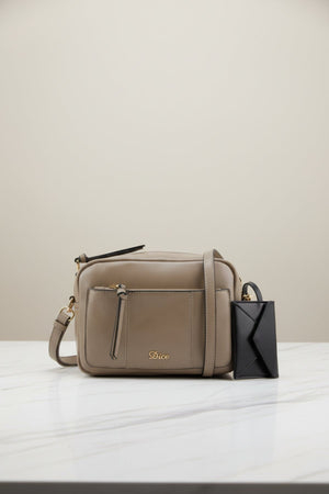 Carraig Donn Taupe Lunar Box Crossbody Bag