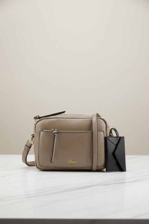Carraig Donn Taupe Lunar Box Crossbody Bag