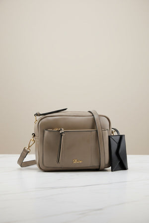 Carraig Donn Taupe Lunar Box Crossbody Bag