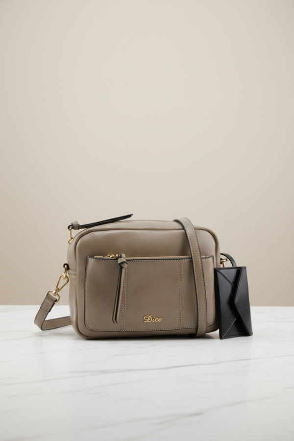 Carraig Donn Taupe Lunar Box Crossbody Bag