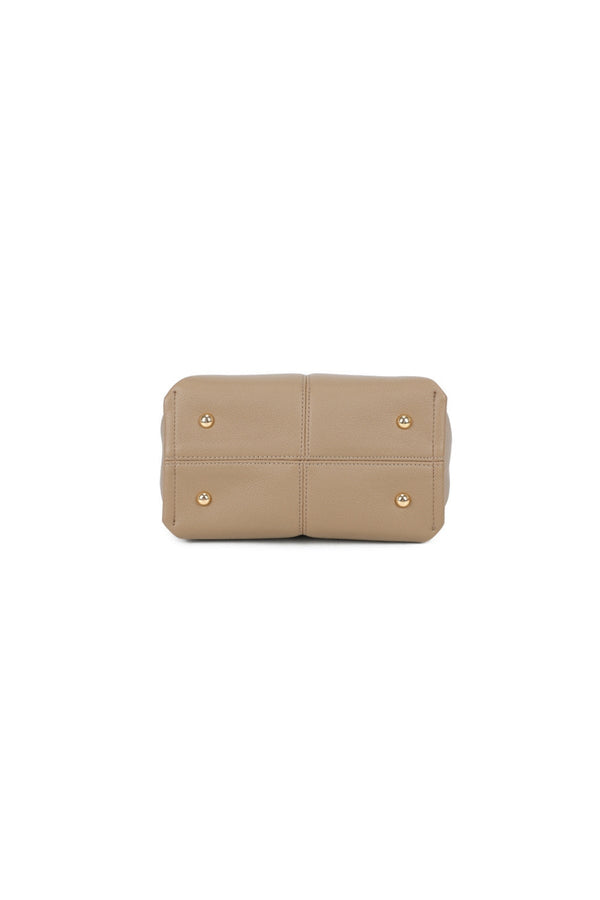 Carraig Donn Taupe Soft Pleat Grab Handle Bag