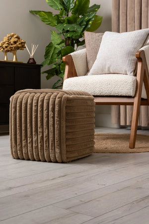 Carraig Donn Taupe Wrap Cord Footstool