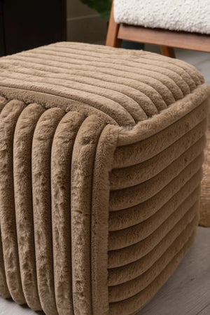 Carraig Donn Taupe Wrap Cord Footstool