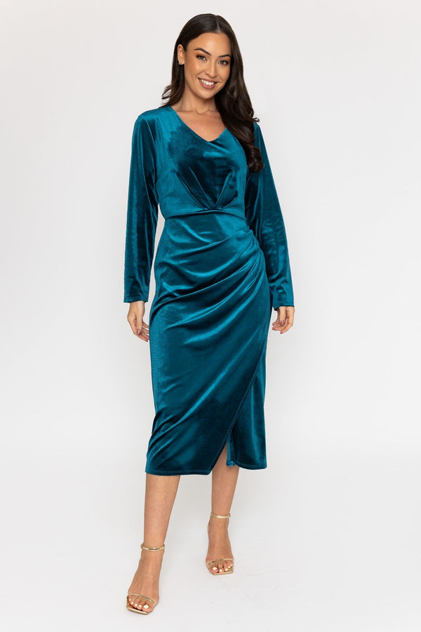 Carraig Donn Teal Charlotte Midi Dress