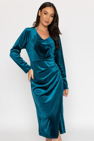Carraig Donn Teal Charlotte Midi Dress