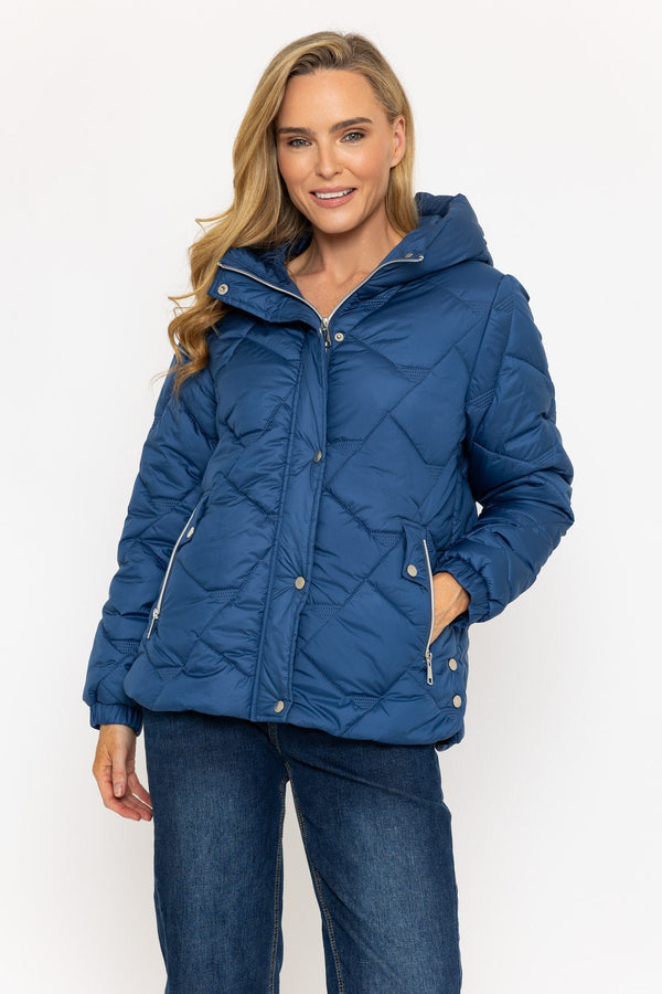 Teal Quilted Jacket Ladies Coats Carraig Donn - Main Image