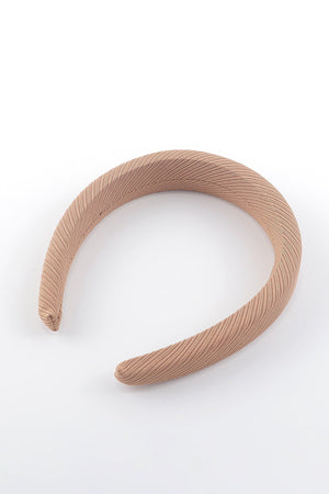 Textured Hairband in Taupe