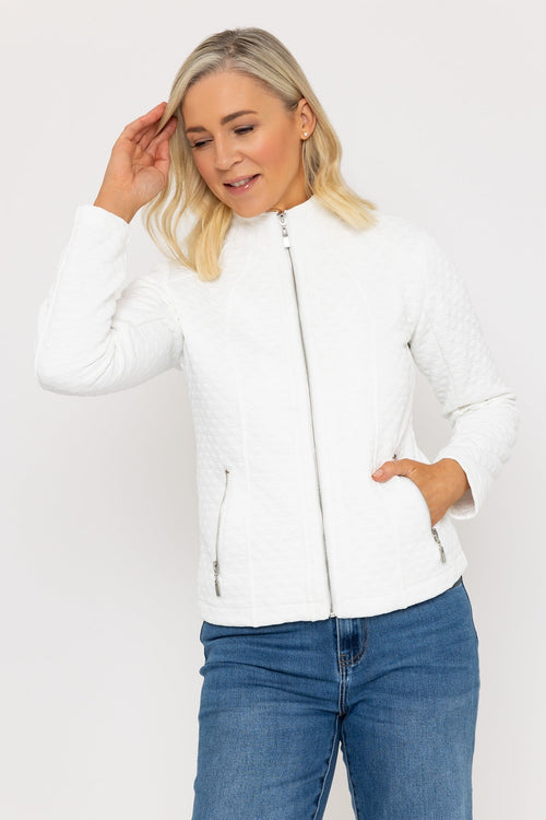 Textured Jacket in Ecru