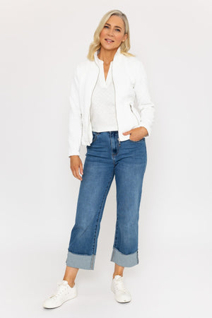 Carraig Donn Textured Jacket in Ecru