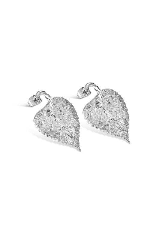 Textured Leaf Earrings