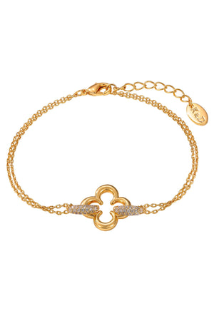 Carraig Donn The Pink Box Clover & Crystal Bracelet