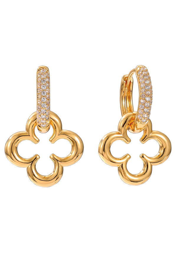 Carraig Donn The Pink Box Clover & Crystal Earrings