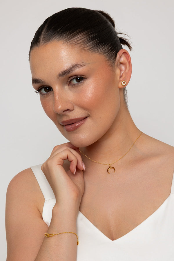 Carraig Donn The Pink Box Crescent Necklace