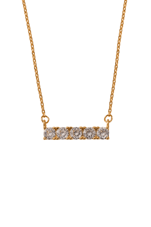 The Pink Box Crystal Bar Pendant