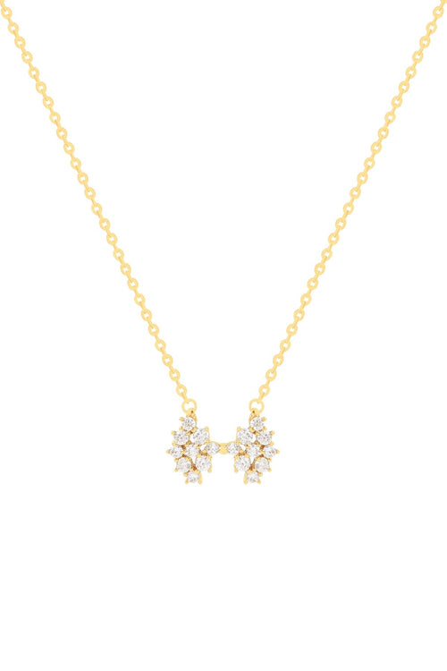 The Pink Box Crystal Bow Necklace