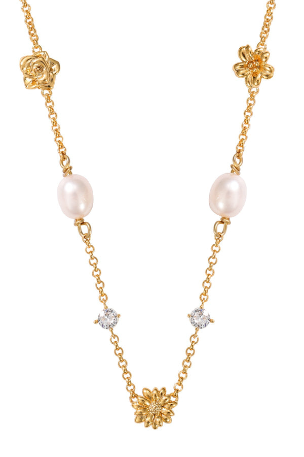 Carraig Donn The Pink Box Freshwater Pearl & Crystal Necklace