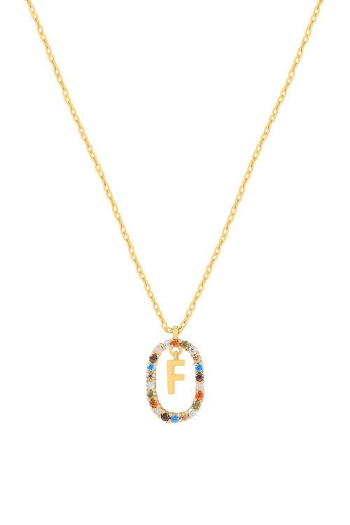 The Pink Box Initial Collection F Necklace
