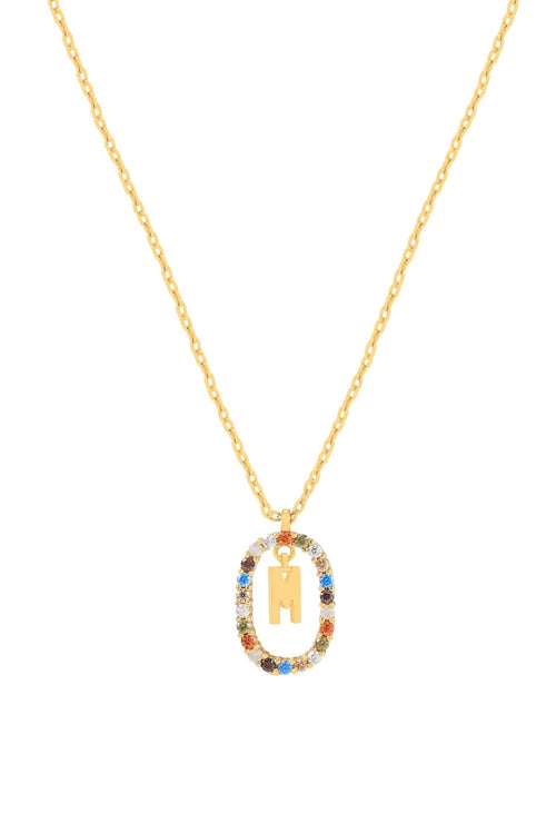 The Pink Box Initial Collection M Necklace