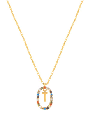 Carraig Donn The Pink Box Initial Collection T Necklace