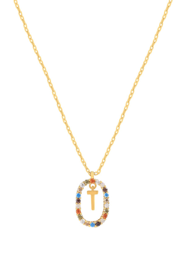 Carraig Donn The Pink Box Initial Collection T Necklace