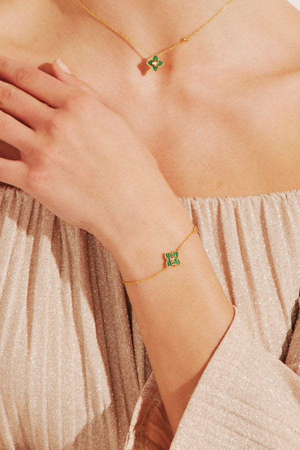 Carraig Donn The Pink Box Malachite Style Bracelet