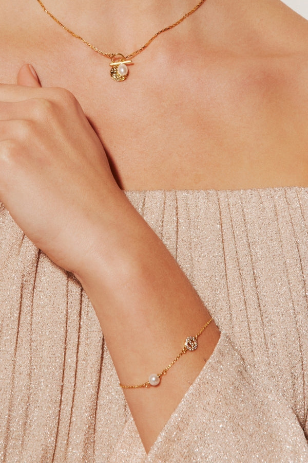 Carraig Donn The Pink Box Pearl & Crystal Bracelet