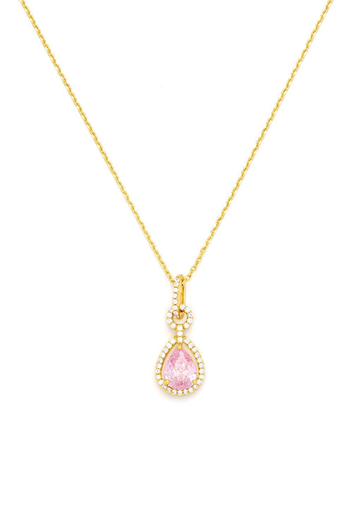 The Pink Box Rose Crystal Necklace