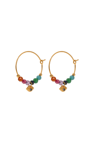 Carraig Donn The Pink Box Semi Precious Stones Hoops