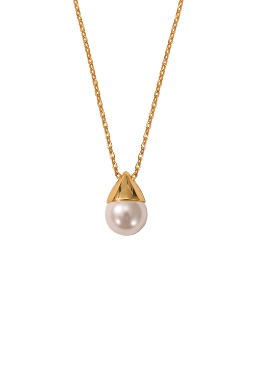 The Pink Box Single Pearl Pendant Necklace