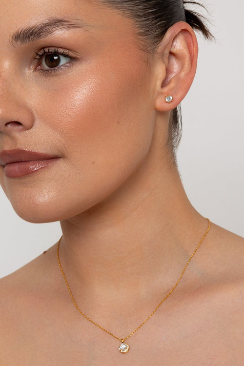 The Pink Box Solitaire Necklace
