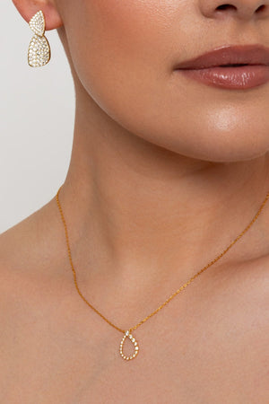 Carraig Donn The Pink Box Tear Drop Necklace