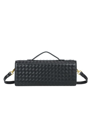 Carraig Donn Top Handle Black Long Clutch Bag