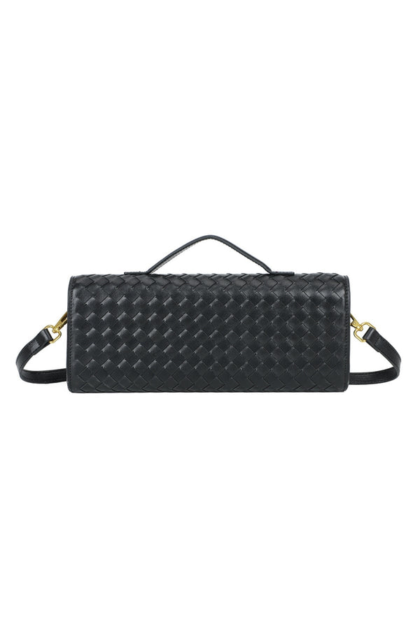 Carraig Donn Top Handle Black Long Clutch Bag