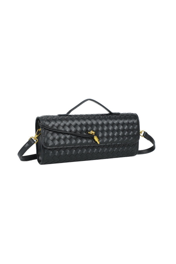 Carraig Donn Top Handle Black Long Clutch Bag